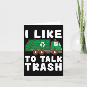 Carte J'aime parler de recyclage des déchets camion de c