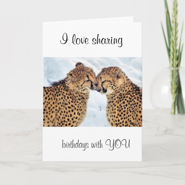 CARTE J'AIME PARTAGER LES ANNIVERSAIRES AVEC VOUS / NOTR (Devant)