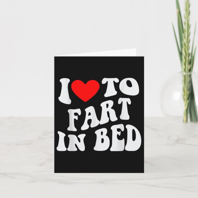 Carte J'aime péter au lit  (Devant)