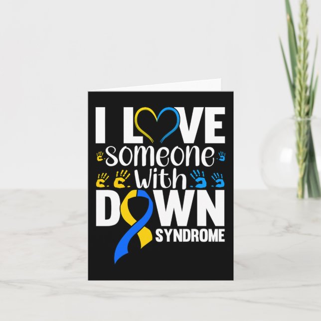 Carte J'Aime Quelqu'Un Avec Le Syndrome De Down (Devant)