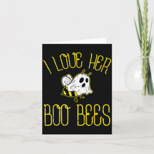 Carte J'aime son costume de couple Boo Bees Halloween po