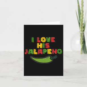 Carte J'Aime Son Jalapeno J'Aime Ses Tacos Funny Cinco D