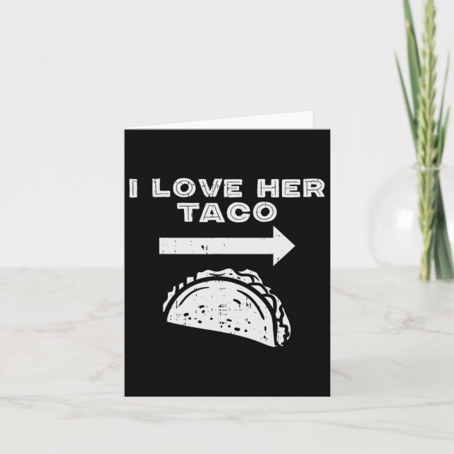 Carte J'Aime Son Taco Matching Couple Cinco De Mayo Homm (Devant)
