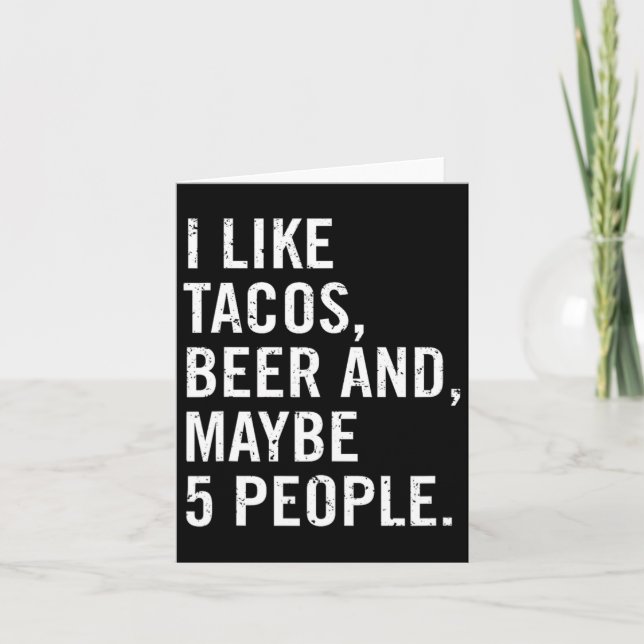 Carte J'Aime Tacos Cinco De Mayo (Devant)