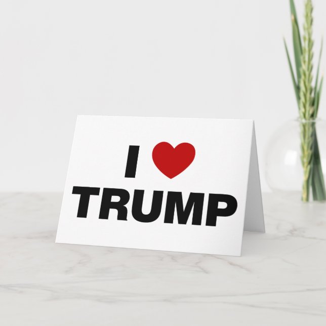 Carte J'aime Trump (Devant)