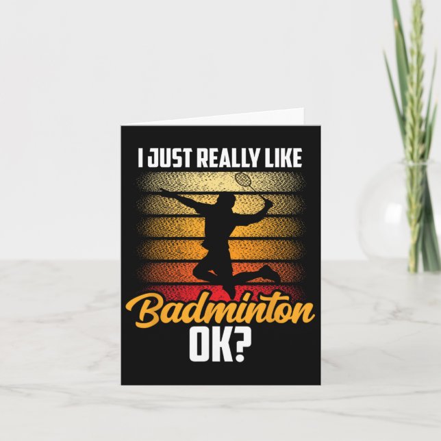 Carte J'Aime Vraiment Badminton Ok Match Team Player (Devant)