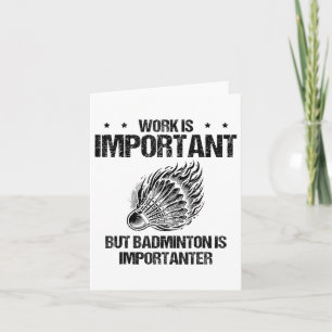 Carte J'Aime Vraiment La Navette Du Joueur Badminton