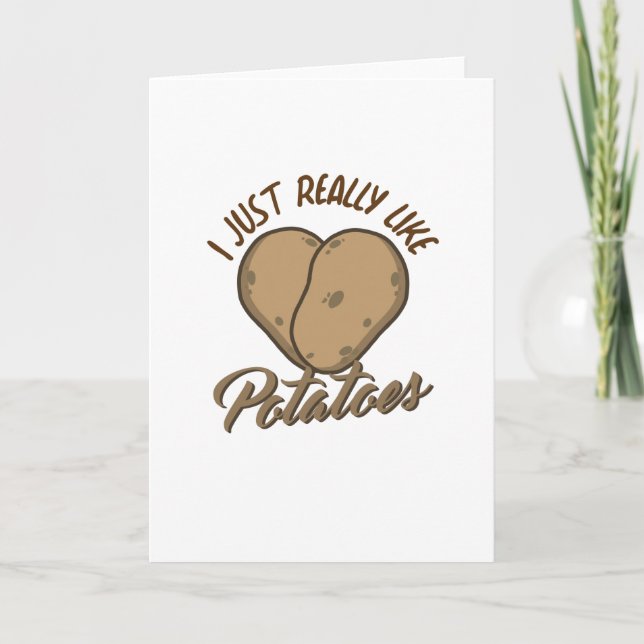 Carte J'Aime Vraiment Les Pommes De Terre (Devant)
