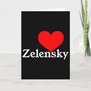 Carte J'aime Zelensky Ukraine Président Volodymyr Amour