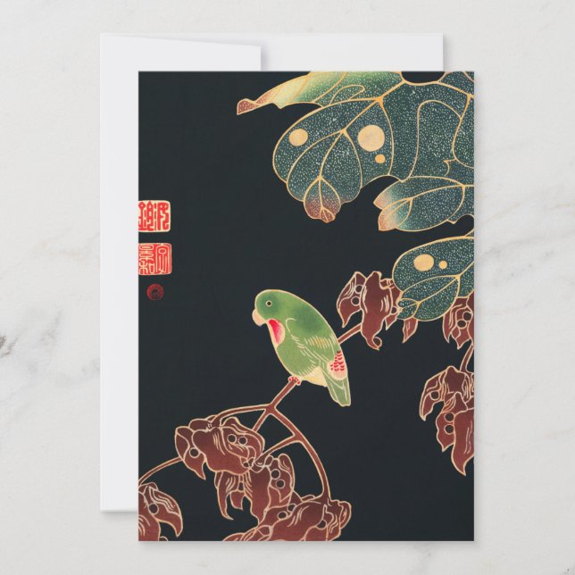 Carte Jakuchu - Le Paroquet (Devant)