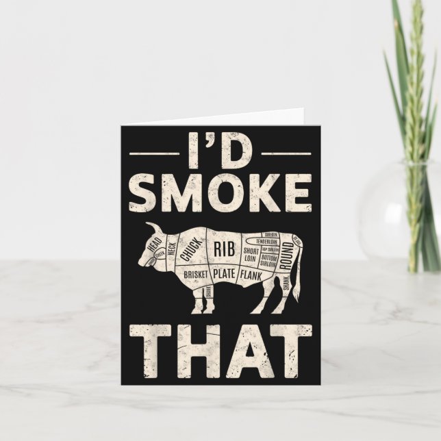 Carte J'allumerais ce fumeur de chef papa drôle Grill BB (Devant)