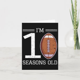 Carte Jalon 10e anniversaire American Football Boy 10 Y