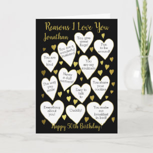 Carte Jalon Anniversaire Raisons Je Vous Aime Personnali