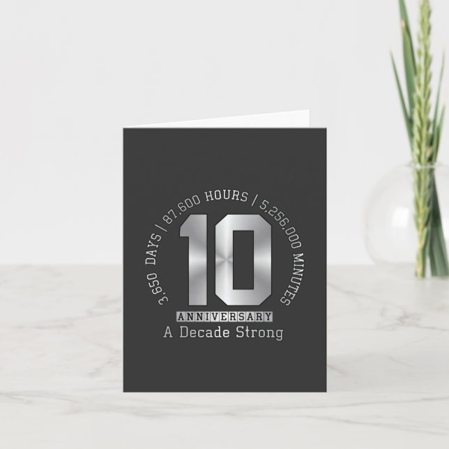 Carte Jalon du 10e anniversaire - Une décennie solide (Devant)