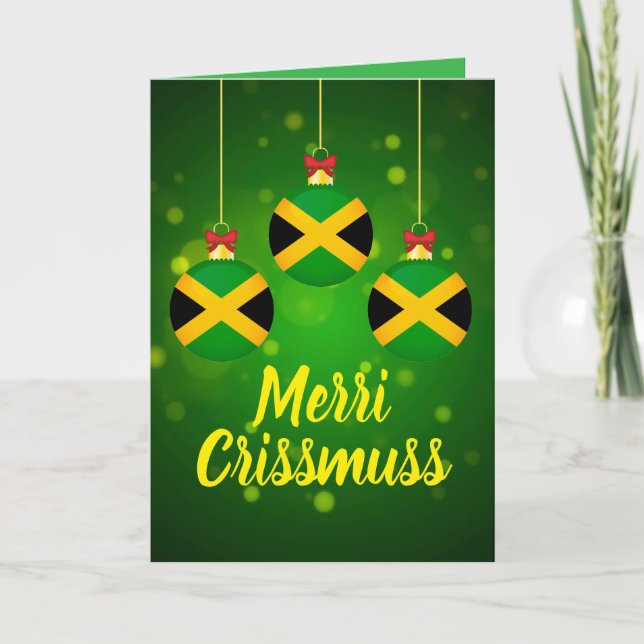 Carte Jamaican Patois Festive Merry Christmas (Devant)