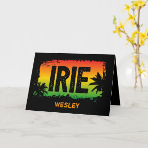 Carte Jamaïque IRIE Tropical Palm Tree Rasta Drapeau Cou