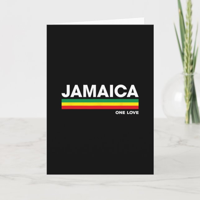 Carte Jamaïque Retro Reggae Couleur Rs Jamaïcain Vacance (Devant)