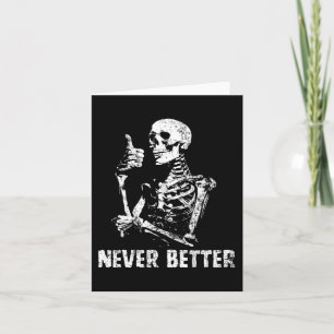 Carte Jamais Mieux Squelette Boire Café Halloween Pa