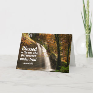 Carte James 1:12 Béni est celui qui persévère dans la Bi