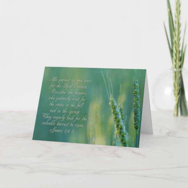 Carte James 5:6-8 Persévérance Inspiration (Devant)