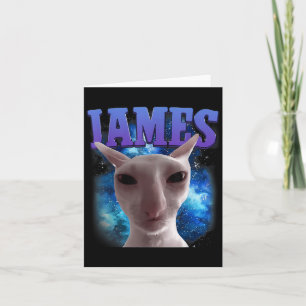 Carte James The Cat Meme Funny Silly Cats Brainrot Meme