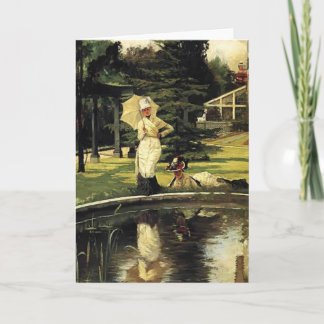 Carte James Tissot- dans un jardin anglais