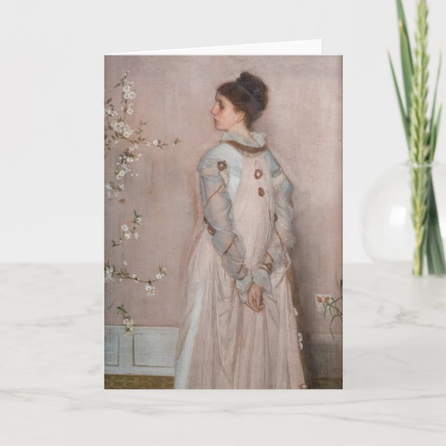 Carte James Whistler - Symphonie en couleur chair et ros (Devant)