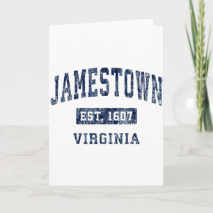 Carte Jamestown Virginie Va Vintage Sports Établis D