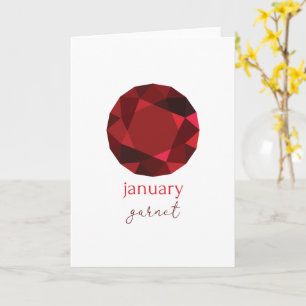 Carte Janvier Birthstone Garnet