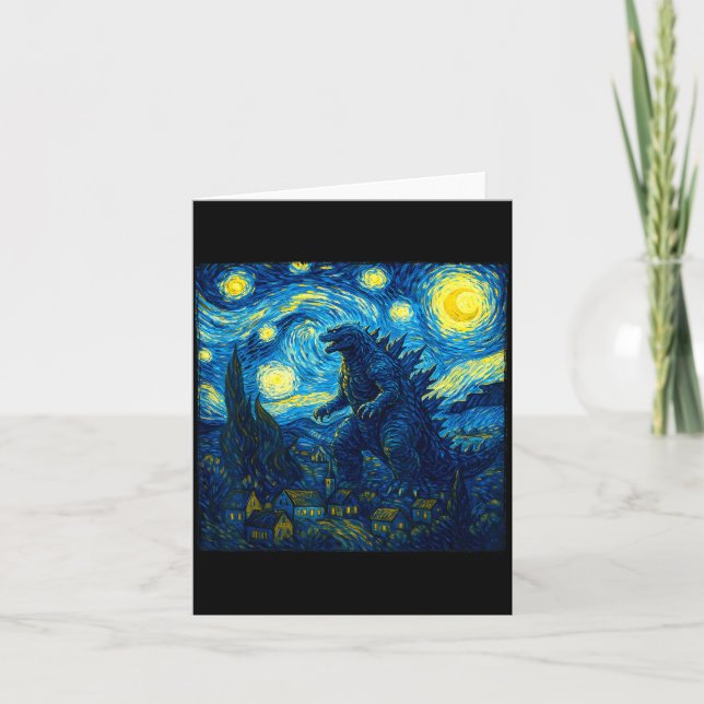 Carte Japanese Monster Kaiju Van Gogh Starry Night  (Devant)