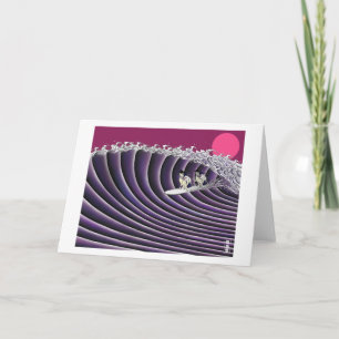 Carte japanese sunset surfing