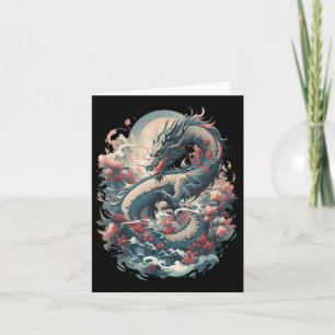 Carte Japonais esthétique Dragon japonais Art japonais T