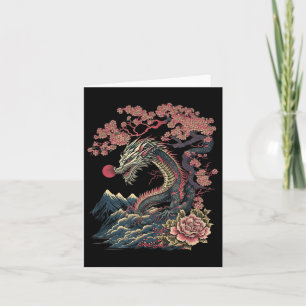 Carte Japonais esthétique Dragon japonais Art japonais T