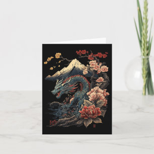 Carte Japonais esthétique Dragon japonais Art japonais T
