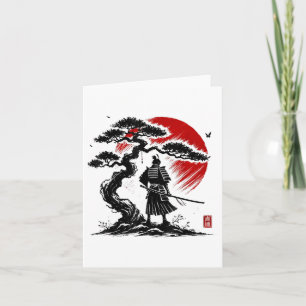 Carte Japonais Samurai Aikido Arbre De Vie Paix Art De