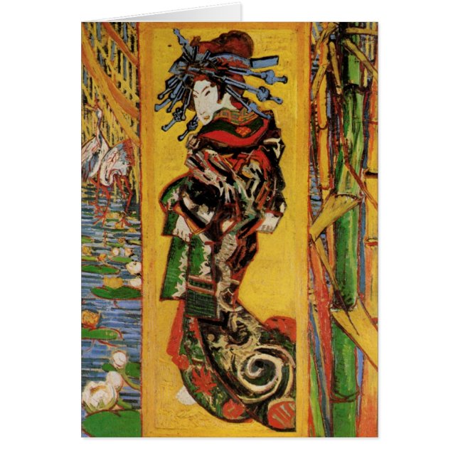 Carte japonaise avec courtoisie Oiran par Vincent  (Devant)