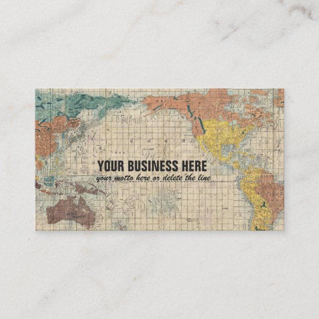 Carte japonaise vintage du monde (Devant)