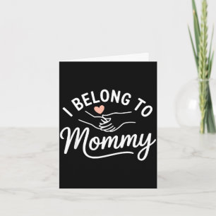Carte J'appartiens à maman mignon minimaliste maman fête