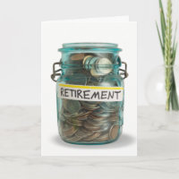 jar of coins for retirement congrats