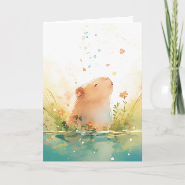 Carte Jardin aquatique Capybara (Devant)