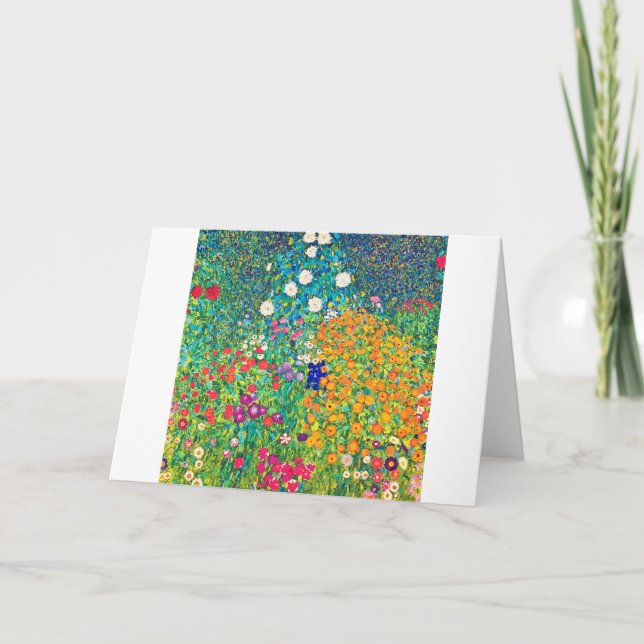 Carte Jardin aux fleurs, Gustav Klimt (Devant)