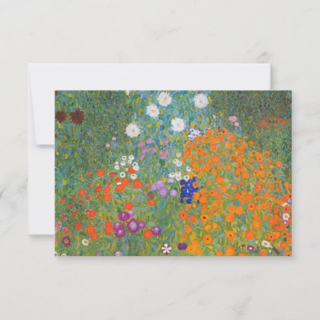 Carte Jardin aux fleurs (Gustav Klimt) (Devant)