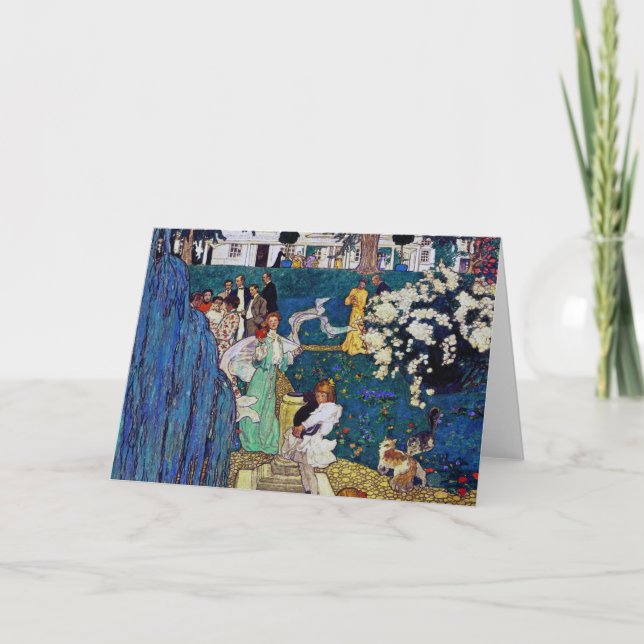 Carte Jardin avec chat, Jessie Willcox Smith (Devant)