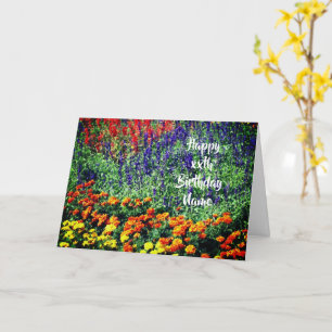 Carte Jardin Beauté Fleur Art Personnalisé Anniversaire