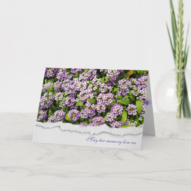 Carte jardin d'alyssum mauve (Devant)