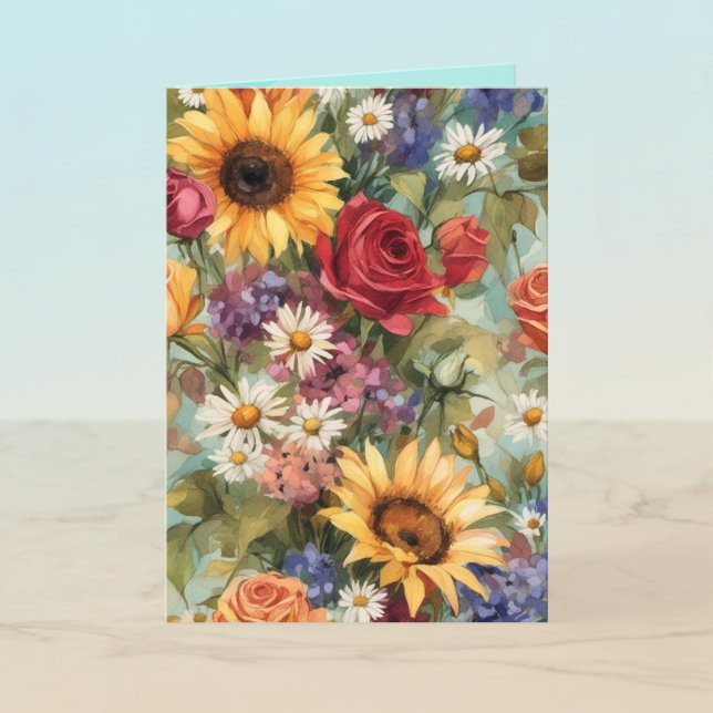 Carte Jardin de fleurs pour toutes occasions  (Créateur téléchargé)