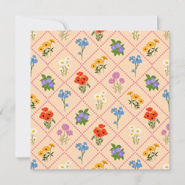 Carte Jardin de fleurs sauvages Harlequin (Devant)