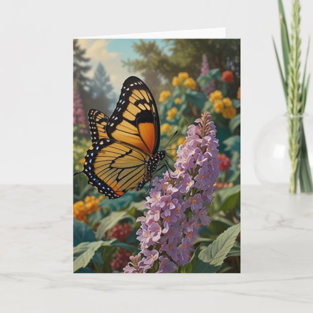 Carte Jardin de fleurs sauvages pastel élégant avec papi (Devant)