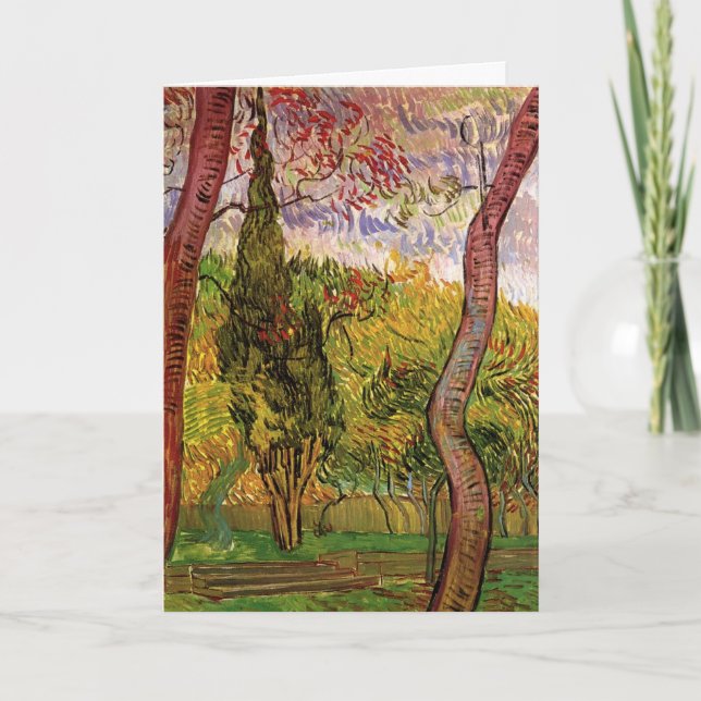 Carte Jardin de l'hôpital Saint-Paul par Vincent van Gog (Devant)