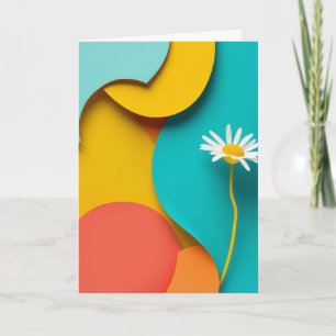 Carte Jardin de marguerites lumineuses en fleurs